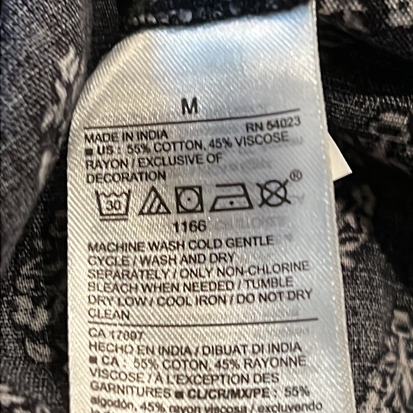 Old Navy boho Floral-Print Split-Neck Swing Blouson Sleeve Dress M - Picture 7 of 8